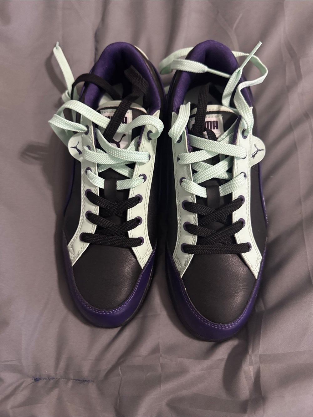 Puma Black, Purple & Mint Low-Top Sneakers - new missing tags